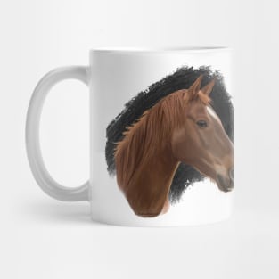 Horse against black Mug